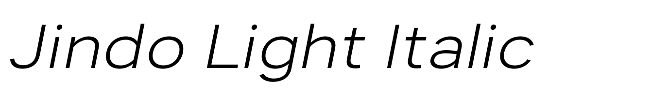 Jindo Light Italic